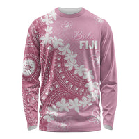 Bula Fiji Women's Day Long Sleeve Shirt Pink Masi Tapa LT7 Unisex Pink - Polynesian Pride
