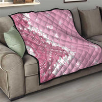Bula Fiji Women's Day Quilt Pink Masi Tapa