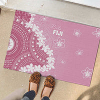 Bula Fiji Women's Day Rubber Doormat Pink Masi Tapa LT7 - Polynesian Pride