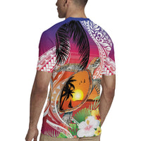 Polynesian Dreamy Turtle Rugby Jersey Sunset Scenery