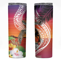 Polynesian Dreamy Turtle Skinny Tumbler Sunset Scenery