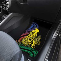 New Caledonia Kanaky Car Mats Stylized Fleche Faitiere With Kagu Bird