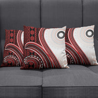 Bula Fiji Vintage Tapa Pillow Cover Kaivity Masi Wave Motifs - Red