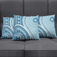 Bula Fiji Vintage Tapa Pillow Cover Kaivity Masi Wave Motifs - Turquoise