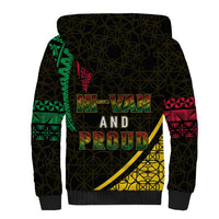 Personalised Vanuatu Sherpa Hoodie Melanesian Sand Drawing Mixed - Ni Van and Proud LT7 - Polynesian Pride