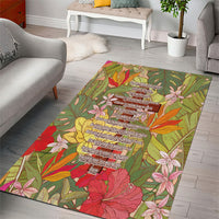 Mahalo Hawaii - Ka Pule a ka Haku Area Rug Tropical Flowers LT7 - Polynesian Pride