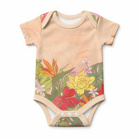 Mahalo Hawaii - Ka Pule a ka Haku Baby Onesie Tropical Flowers