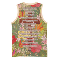 Mahalo Hawaii - Ka Pule a ka Haku Basketball Jersey Tropical Flowers LT7 - Polynesian Pride