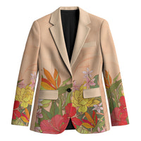 Mahalo Hawaii - Ka Pule a ka Haku Blazer Tropical Flowers LT7 Unisex Coral Pink - Polynesian Pride
