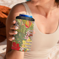 Mahalo Hawaii - Ka Pule a ka Haku 4 in 1 Can Cooler Tumbler Tropical Flowers LT7 - Polynesian Pride