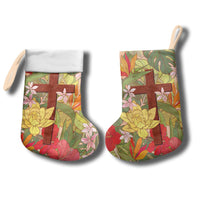Mahalo Hawaii - Ka Pule a ka Haku Christmas Stocking Tropical Flowers