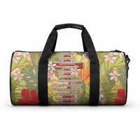 Mahalo Hawaii - Ka Pule a ka Haku Duffle Bag Tropical Flowers