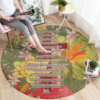 Mahalo Hawaii - Ka Pule a ka Haku Round Carpet Tropical Flowers LT7 - Polynesian Pride