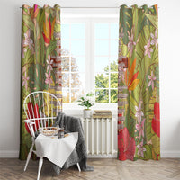 Mahalo Hawaii - Ka Pule a ka Haku Window Curtain Tropical Flowers LT7 - Polynesian Pride
