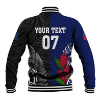 Personalised New Zealand Vs Samoa Rugby Baseball Jacket Go Champions LT7 - Polynesian Pride
