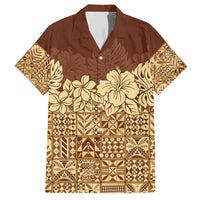 Niue Hiapo Motif Family Matching Short Sleeve Bodycon Dress and Hawaiian Shirt Tapa Classic