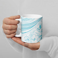 Sharks Couple Dreamy Polynesians Floral Sea Ceramic Mug Turquoise LT7 - Polynesian Pride