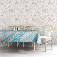 Sharks Couple Dreamy Polynesians Floral Sea Tablecloth Turquoise LT7 - Polynesian Pride