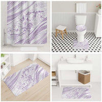 Sharks Couple Dreamy Polynesians Floral Sea Bathroom Set Lilac LT7 - Polynesian Pride