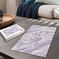 Sharks Couple Dreamy Polynesians Floral Sea Puzzle Lilac - Polynesian Pride