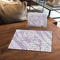Sharks Couple Dreamy Polynesians Floral Sea Puzzle Lilac - Polynesian Pride
