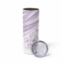 Sharks Couple Dreamy Polynesians Floral Sea Skinny Tumbler Lilac LT7 - Polynesian Pride