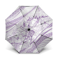 Sharks Couple Dreamy Polynesians Floral Sea Umbrella Lilac - Polynesian Pride