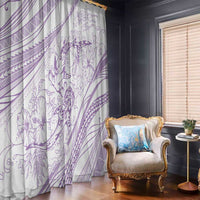 Sharks Couple Dreamy Polynesians Floral Sea Window Curtain Lilac LT7 - Polynesian Pride