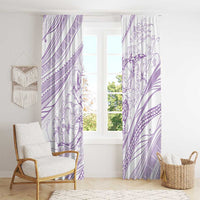 Sharks Couple Dreamy Polynesians Floral Sea Window Curtain Lilac LT7 - Polynesian Pride