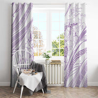 Sharks Couple Dreamy Polynesians Floral Sea Window Curtain Lilac LT7 - Polynesian Pride