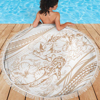Sharks Couple Dreamy Polynesians Floral Sea Beach Blanket Hazel LT7 - Polynesian Pride