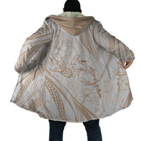 Sharks Couple Dreamy Polynesians Floral Sea Cloak Hazel - Polynesian Pride