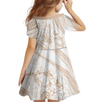 Sharks Couple Dreamy Polynesians Floral Sea Family Matching Off Shoulder Short Dress and Hawaiian Shirt Hazel - Polynesian Pride