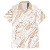 Sharks Couple Dreamy Polynesians Floral Sea Hawaiian Shirt Hazel - Polynesian Pride