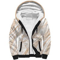 Sharks Couple Dreamy Polynesians Floral Sea Sherpa Hoodie Hazel LT7 Unisex Hazel - Polynesian Pride