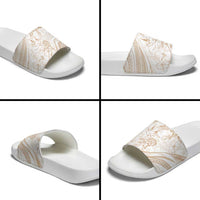 Sharks Couple Dreamy Polynesians Floral Sea Slide Sandals Hazel - Polynesian Pride