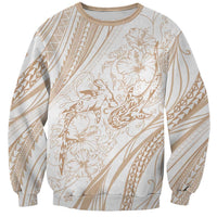 Sharks Couple Dreamy Polynesians Floral Sea Sweatshirt Hazel - Polynesian Pride