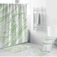 Sharks Couple Dreamy Polynesians Floral Sea Bathroom Set Emerald LT7 Bathroom Set (4 pcs) Emerald - Polynesian Pride