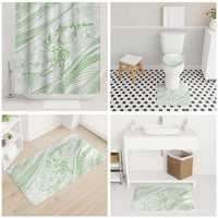 Sharks Couple Dreamy Polynesians Floral Sea Bathroom Set Emerald LT7 - Polynesian Pride