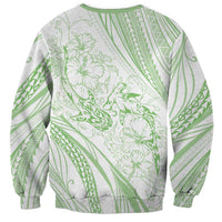 Sharks Couple Dreamy Polynesians Floral Sea Sweatshirt Emerald - Polynesian Pride