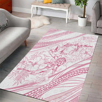 Sharks Couple Dreamy Polynesians Floral Sea Area Rug Pink LT7 - Polynesian Pride