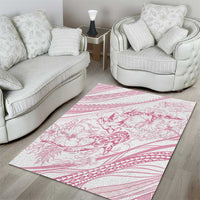 Sharks Couple Dreamy Polynesians Floral Sea Area Rug Pink LT7 - Polynesian Pride