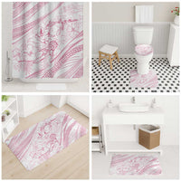 Sharks Couple Dreamy Polynesians Floral Sea Bathroom Set Pink LT7 - Polynesian Pride