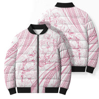 Sharks Couple Dreamy Polynesians Floral Sea Bomber Puffer Jacket Pink LT7 - Polynesian Pride