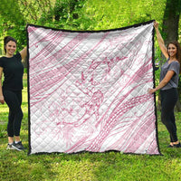 Sharks Couple Dreamy Polynesians Floral Sea Quilt Pink LT7 - Polynesian Pride