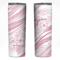 Sharks Couple Dreamy Polynesians Floral Sea Skinny Tumbler Pink LT7 Pink - Polynesian Pride