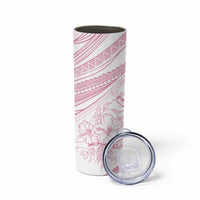 Sharks Couple Dreamy Polynesians Floral Sea Skinny Tumbler Pink LT7 - Polynesian Pride