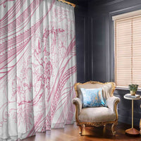 Sharks Couple Dreamy Polynesians Floral Sea Window Curtain Pink LT7 - Polynesian Pride