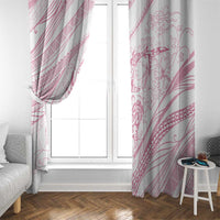 Sharks Couple Dreamy Polynesians Floral Sea Window Curtain Pink LT7 - Polynesian Pride