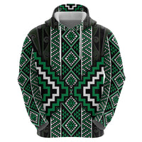 Jade Tukutuku Pattern Aotearoa Hoodie Niho Taniwha and Puhoro Motifs